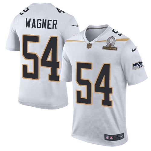 Men's Elite Bobby Wagner Nike Jersey White - #54 Team Rice 2016 Pro Bowl NFL Seattle Seahawks